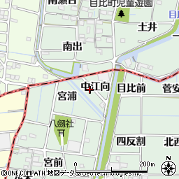 愛知県あま市蜂須賀中江向周辺の地図