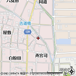 愛知県あま市古道屋敷2周辺の地図