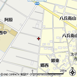 愛知県愛西市草平町東阿原35周辺の地図
