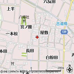 愛知県あま市古道屋敷306周辺の地図