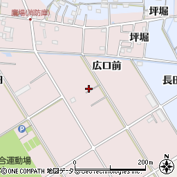 愛知県愛西市鷹場町広口前周辺の地図