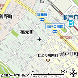 愛知県瀬戸市福元町77周辺の地図