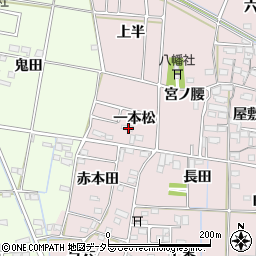 愛知県あま市古道（一本松）周辺の地図