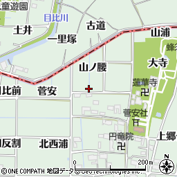 愛知県あま市蜂須賀山ノ腰周辺の地図