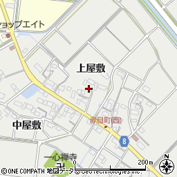 愛知県愛西市赤目町上屋敷周辺の地図