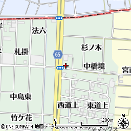 愛知県あま市蜂須賀高代周辺の地図
