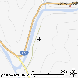 京都府京都市右京区京北上黒田町（瀧坂）周辺の地図
