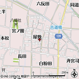 愛知県あま市古道屋敷291周辺の地図