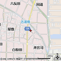 愛知県あま市古道屋敷241周辺の地図