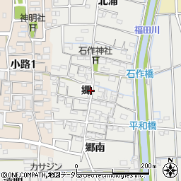 愛知県あま市石作（郷）周辺の地図