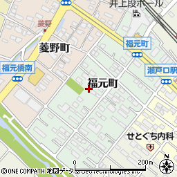 愛知県瀬戸市福元町114周辺の地図