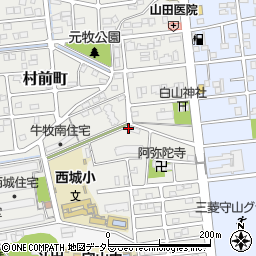 愛知県名古屋市守山区西城周辺の地図