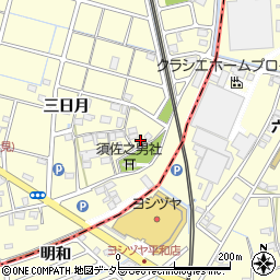 愛知県愛西市大野山町（狐穴）周辺の地図