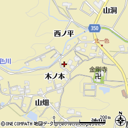 愛知県豊田市北一色町木ノ本周辺の地図