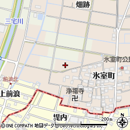 愛知県稲沢市氷室町古川新田周辺の地図