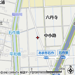愛知県あま市石作周辺の地図