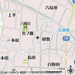 愛知県あま市古道屋敷308周辺の地図