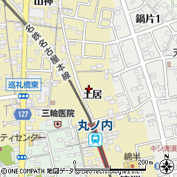 愛知県清須市清洲土居周辺の地図