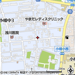 中日新聞　小幡北山田新聞店周辺の地図