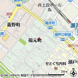 愛知県瀬戸市福元町104周辺の地図