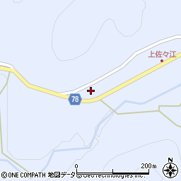 京都府南丹市日吉町佐々江百合堰周辺の地図