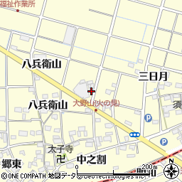 愛知県愛西市大野山町三日月106-1周辺の地図