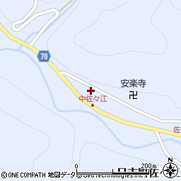 京都府南丹市日吉町佐々江久世堰周辺の地図