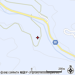 愛知県豊田市稲武町（日影ゾレ）周辺の地図