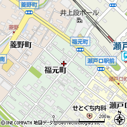 愛知県瀬戸市福元町59周辺の地図