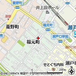 愛知県瀬戸市福元町59周辺の地図