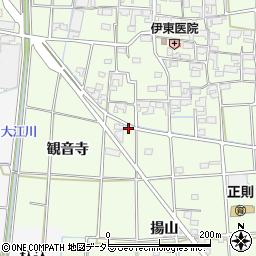 愛知県あま市二ツ寺揚山3周辺の地図