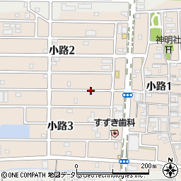 愛知県あま市小路周辺の地図