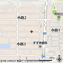 愛知県あま市小路周辺の地図