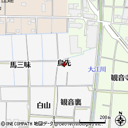 愛知県あま市花正鳥先周辺の地図