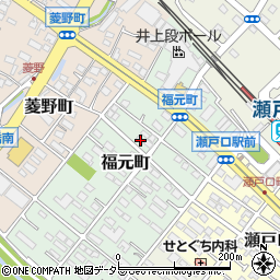 愛知県瀬戸市福元町57周辺の地図