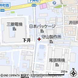愛知県尾張旭市下井町（下井）周辺の地図