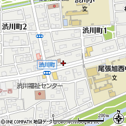 愛知県尾張旭市渋川町周辺の地図