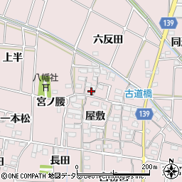 愛知県あま市古道屋敷263周辺の地図