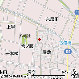 愛知県あま市古道屋敷264周辺の地図