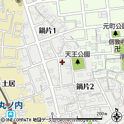 鍋片公民館周辺の地図