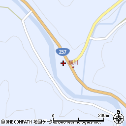 愛知県豊田市稲武町横川渡周辺の地図