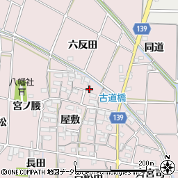 愛知県あま市古道屋敷252周辺の地図