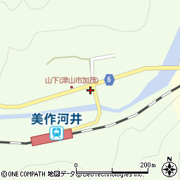 岡山県津山市加茂町山下279周辺の地図