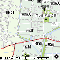 愛知県稲沢市目比町南出周辺の地図
