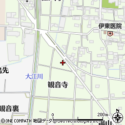 愛知県あま市二ツ寺観音寺周辺の地図
