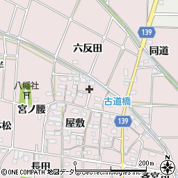 愛知県あま市古道屋敷255周辺の地図