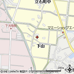愛知県愛西市立石町下山周辺の地図