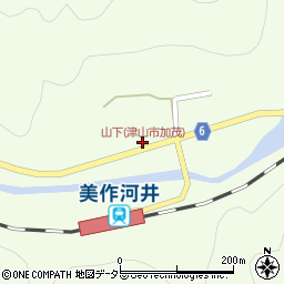 山下(津山市加茂)周辺の地図