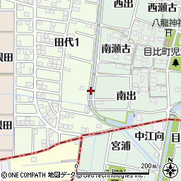 愛知県稲沢市目比町河原周辺の地図