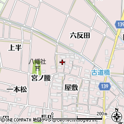 愛知県あま市古道屋敷261周辺の地図